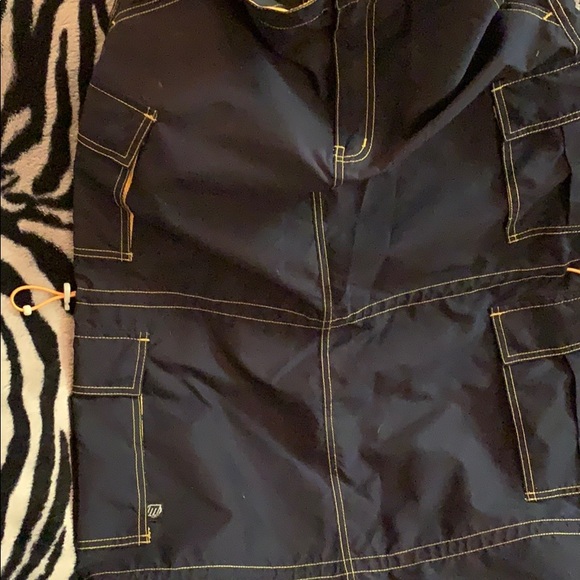 EDM Macgirl skirt rare multiple pockets navy/yellow - Picture 7 of 12